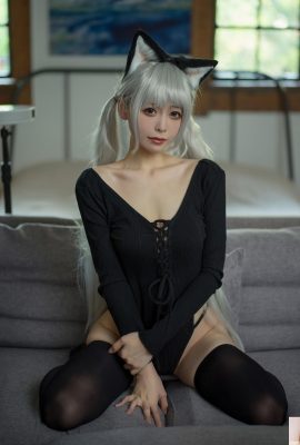Bộ áo liền quần áo len mèo đen Sakurajima Aoichi (57P)