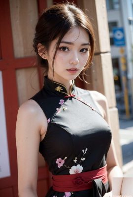 Những cô gái trong mơ Ai Trung Quốc nóng bỏng và quyến rũ trong bộ Qipao bó sát Một giấc mơ thành hiện thực