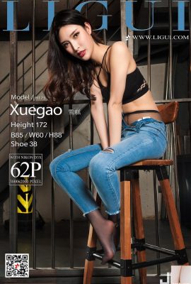 (Ligui Ligui Internet Beauty) 20180414 Người mẫu quần jean kem với giày cao gót và đôi chân đẹp (63P)
