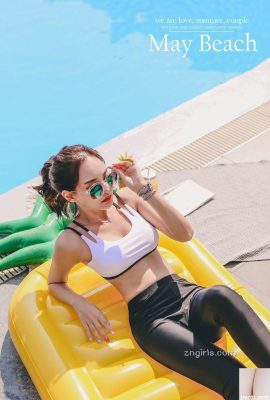 Người mẫu Hàn Quốc Yeon Ji-eun may áo tắm bãi biển 3 (100P)