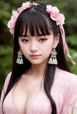 AIModel Vol.140 Hanfu hồng