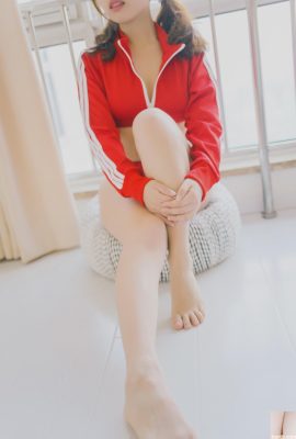 (Album ảnh Mei Mei) Bộ đồ thể thao màu đỏ hạnh nhân của cô gái nổi tiếng trên Internet (68P)