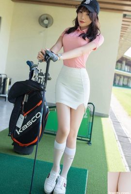 Váy ngắn ôm hông của girl golf Zhizhi vừa dễ thương vừa gợi cảm (58P)