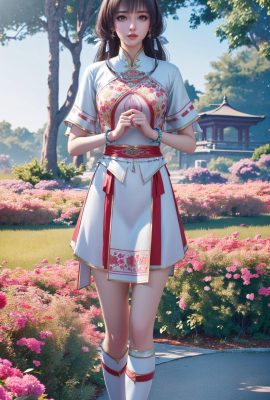 (AI được tạo ra) Lotus màu đỏ độc đáo
