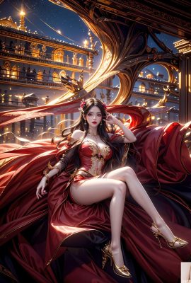 (AI được tạo ra) Chiến đấu qua bầu trời Medusa 1