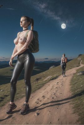 Badbro_leggings Girl leo núi