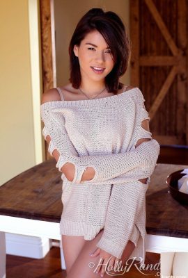 Cô gái Dsolo Shyla Jennings tháo một chiếc áo len và đồ lót để hiển thị Snatch của cô ấy (12p)