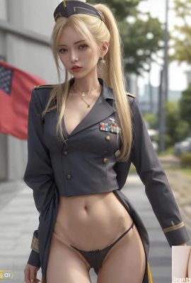 Người lính nữ tóc vàng