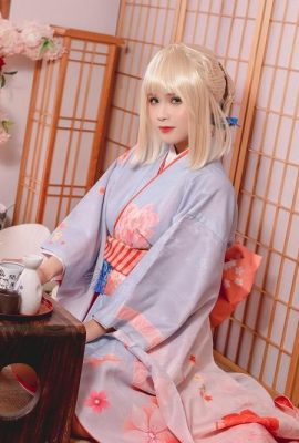 (Sưu tầm trực tuyến) Pyoncos (ピオン) cosplay Saber kimono – FateGrand Order (34P)