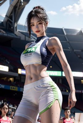 cô gái mặc đồ thể thao bó sát